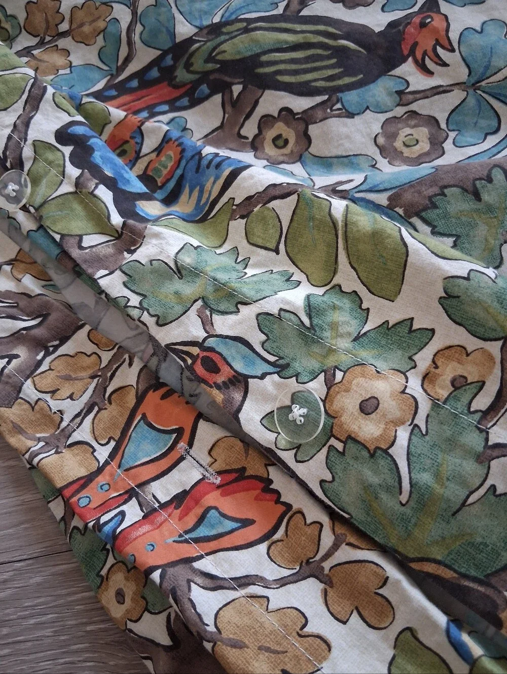 Pottery Barn Mayle Queen Duvet Cover And Shams Birds Botanical Floral